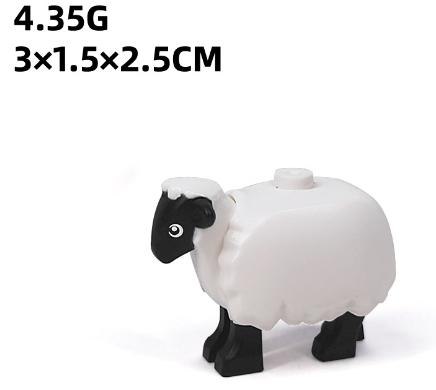 MOC City Animal Building Block Model Character Farm Accessories Goose Pig Dog Orangutan Cheetah Shark Zoo Brick Toy Gifts X014
