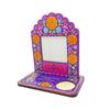 Wooden Halloween Photo Frame Skull Marigold Pattern Desktop Photo Display Rack  Haunted House