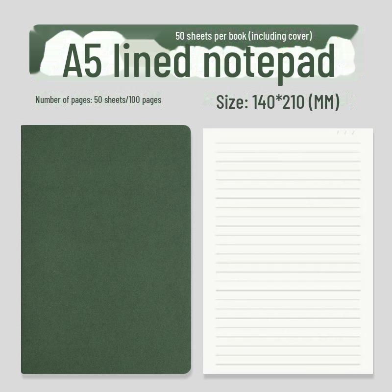 Блокнот из крафт-бумаги формата А5 — простые канцелярские принадлежности для студентов колледжей, мягкая обложка, большой блокнот формата В5 с линиями