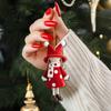 Natural Wood Craft Decor Red And White Doll Hanging Pendants for Christmas Tree Decorative Wooden Girls Festive Party Supplies Ornament Seasonal
