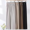 Women's Plus Size High Waist Cropped Wide Leg Pants – Elastic Waist Stretchy Trousers (Sizes XL-6XL) for Summer