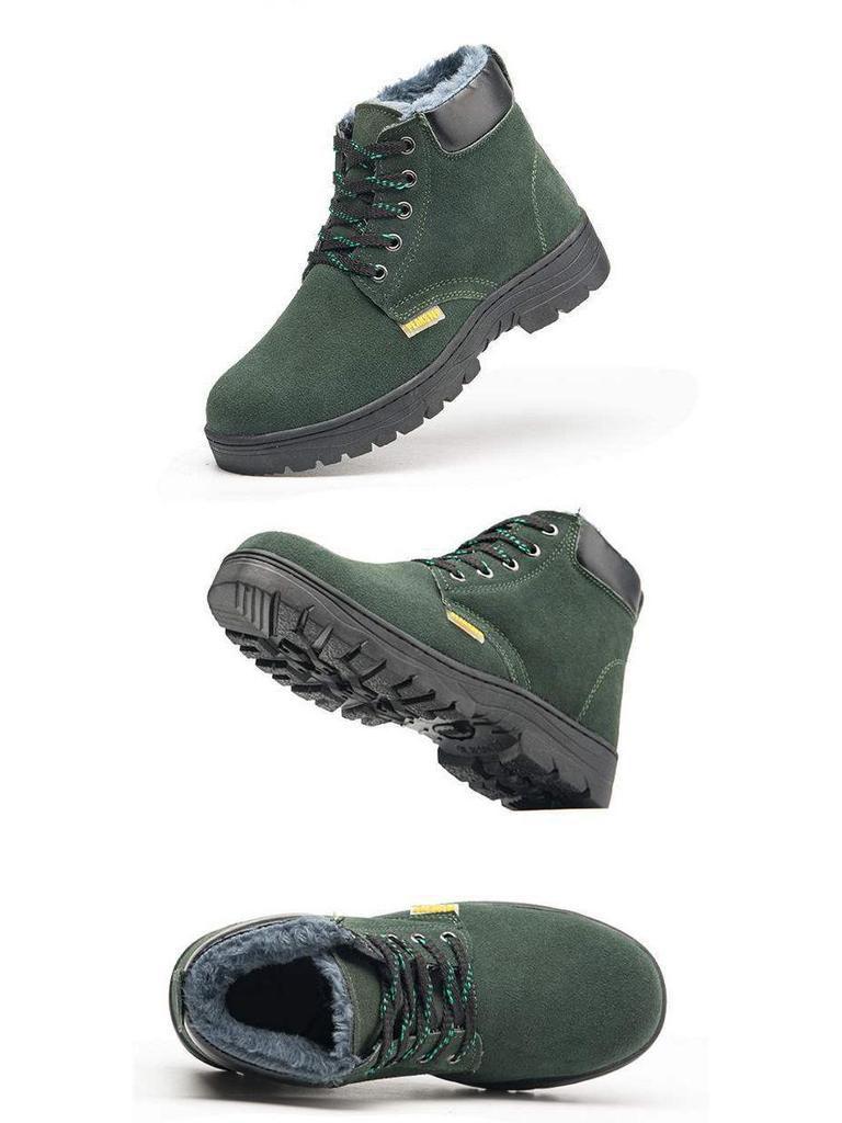 Unisex Winter Stahlkappen-Arbeitsstiefel - Warm, Bruchsicher, Durchtrittsicher, Abriebfest, Hohe Schutzschuhe