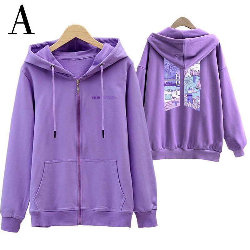 Худи BTS Yet To Come Концертный Пальто K-pop Звезда одежда сценический костюм M фиолетовый