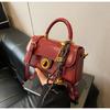 Ielgy Autumn Winter Portable Commuter Bag Trendy Retro Small Square Bag All-Match Multifunctional One-Shoulder Messenger