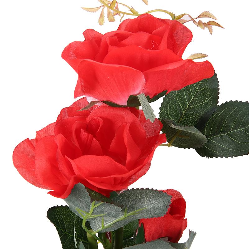 2pcs LED Solar Power Rose Flower Stake Lights Outdoor Garden Luminous Lamps