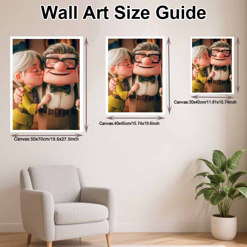 Disney Diamond Painting Kit Carl and Ellie Kiss Diamond Hand Embroidery 5D DIY Diamond Art Home Decor Creative Handicrafts Gift