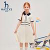 HAZZYS Girls' 2025 Summer Sweet Lapel Dress