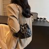 IELGY Diamond Chain Crossbody Drawstring Bucket Bag