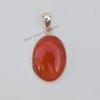Natural Carnelian Pendant, Red Gemstone Pendant, Handmade Pendant, 925 Sterling Silver Pendant, Gift for Mom, Oval Carnelian Pendant