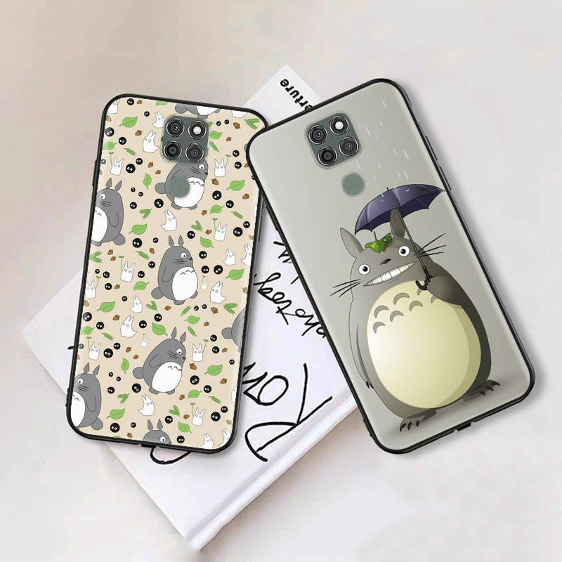 Black Case for OPPO Reno 8 6 5 4 Pro Plus Find X3 A17 A3 A31 A38 A40 A53 A54 A55 A74 A76 A78 A77 A80 A94 A95 A96 Lite W-63 Cut Totoro