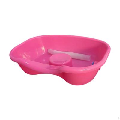 Hair Washing Basin for Bedridden, Shampoo Bowl with Drain Pipe, Portable Wash Tub Bedside,