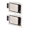 Pair of Toolbox Handle Latch Stainless Steel Flush Mount Fit Paddle Handle Latch for RV Boat Trailer