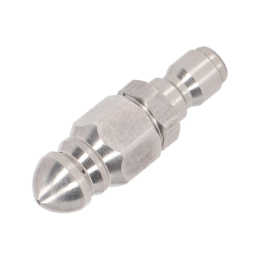 Pressure Washer Nozzle 5000PSI Stainless Steel 1 4in NPT Quick Connector for Cleaning Pointed Head 1 Front Hole 6 Rear
