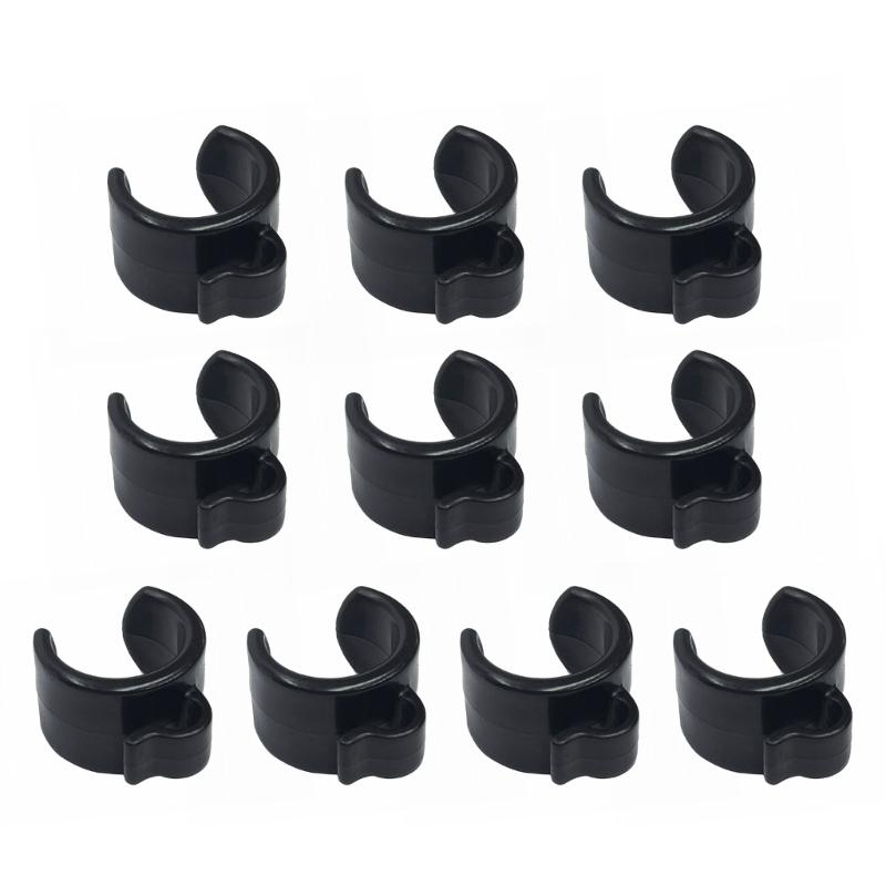 10 Units Plastic Mic Cord Holder Grips Sound Cable Clip Buckle For Arranging 15mm 20mm 25mm Round Tubes
