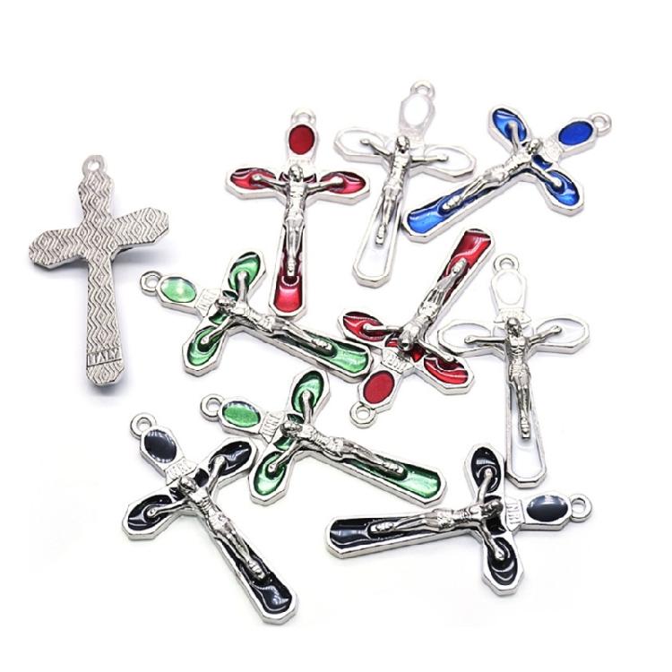 10pc Christ Cross Pendants for DIY Necklaces Bracelets Earring Key Chain