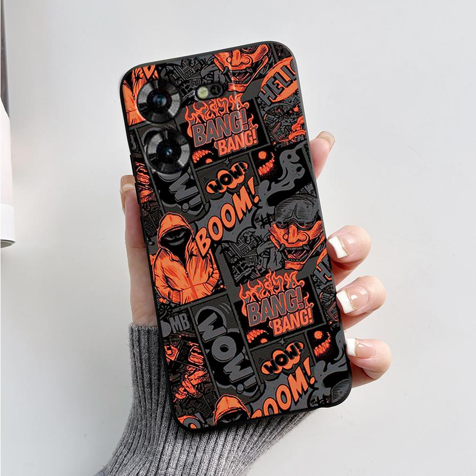 For Tecno Pova 5 Case LH7n Silicone Phone Case Stylish Pattern Slim Soft Black Funda Cover For Tecno Pova 5 4G 2023 Pova5 Capa