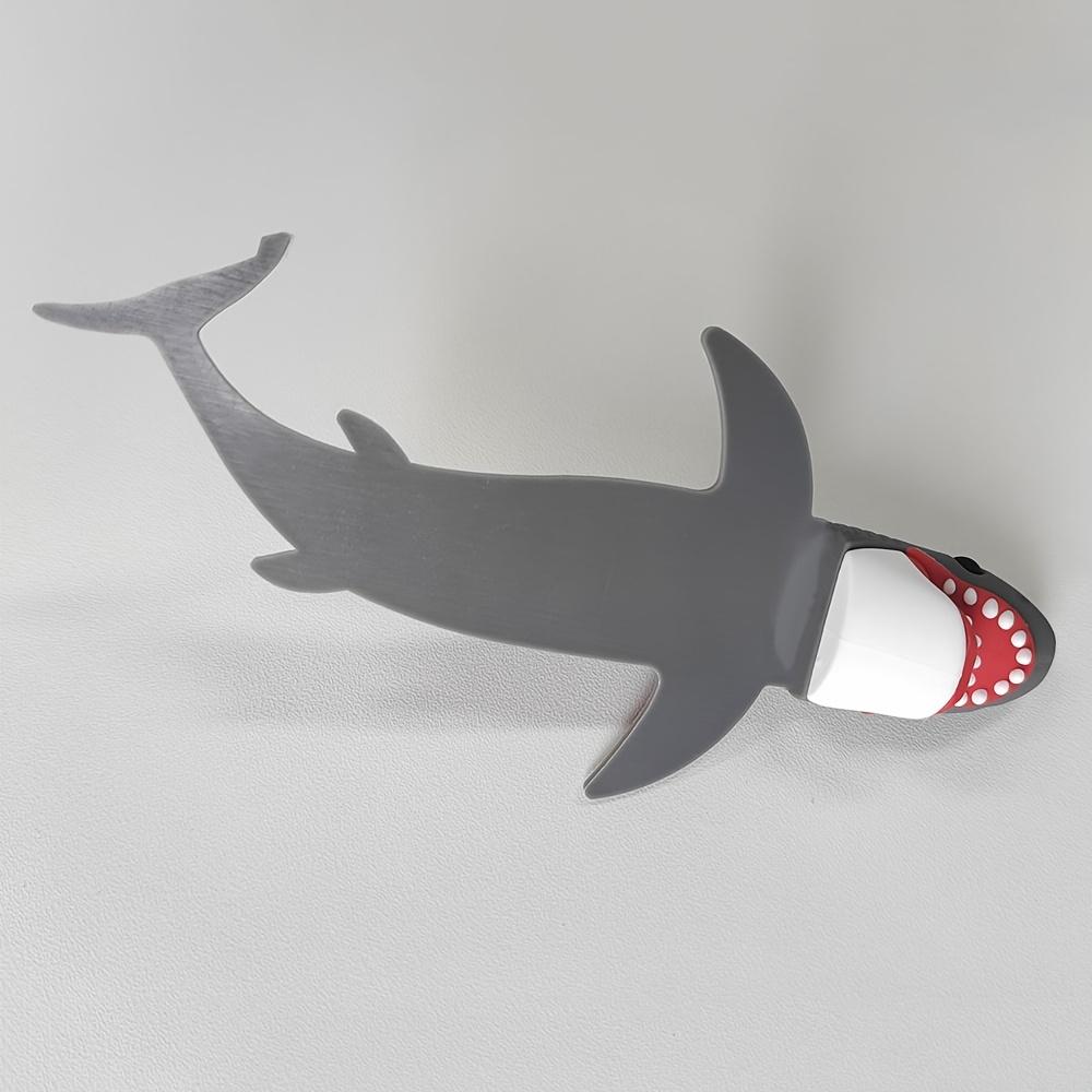 Creative 3D Great White Shark Bookmark- Durable Plastic, Black with Red Teeth Detail, Student Stationery Gift for School Opening