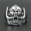 2026 Neuer Cooler Motorrad Biker Ring mit Kette Kreuz 316L Edelstahl Herren Damen Mode Helm Männlicher Biker Ring
