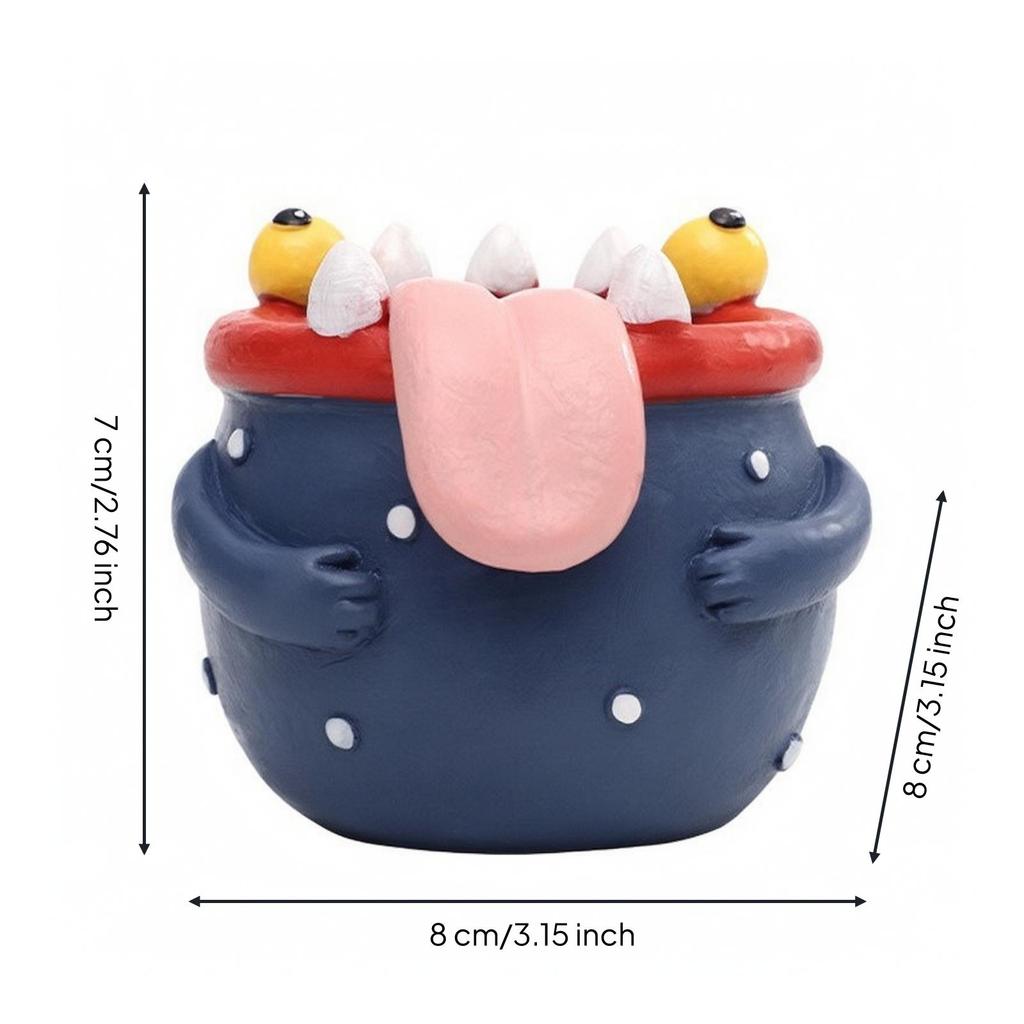 Cartoon Monster Planter Space-Saving Animal Shaped Present-Ready