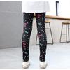 Calça legging feminina 2t-12t, primavera e outono, fina, elástica, estampada, coreana, roupas de verão