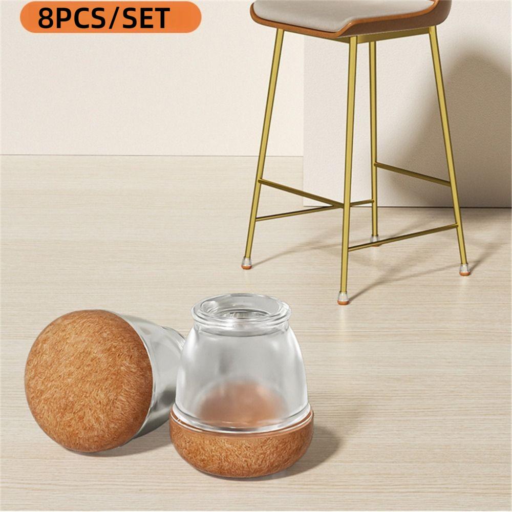 8PCS Thickened Leg Pad Upgraded Felt Table Foot Protective Cover Chair Leg Cover  Table Protection