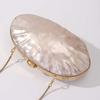Acrylic Wedding Bag Crossbody Shoulder Unique Shell Shape New Arrival Clutch Evening Fashion Women's Mini Genuine Luxury Handbag