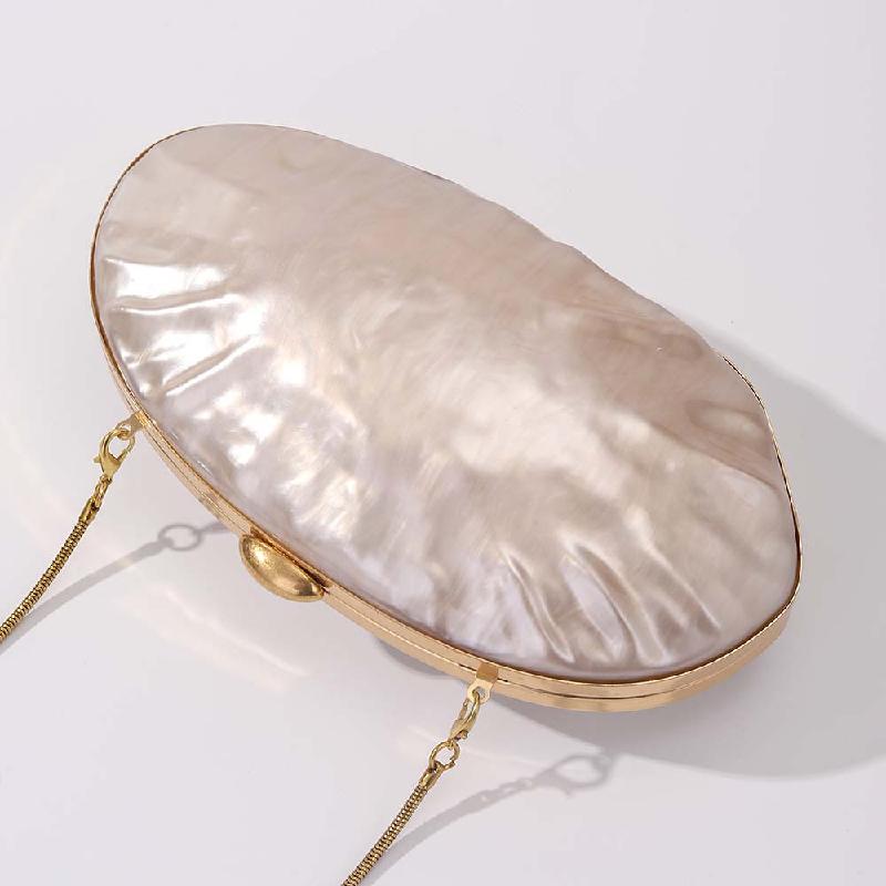 Acrylic Wedding Bag Crossbody Shoulder Unique Shell Shape New Arrival Clutch Evening Fashion Women's Mini Genuine Luxury Handbag