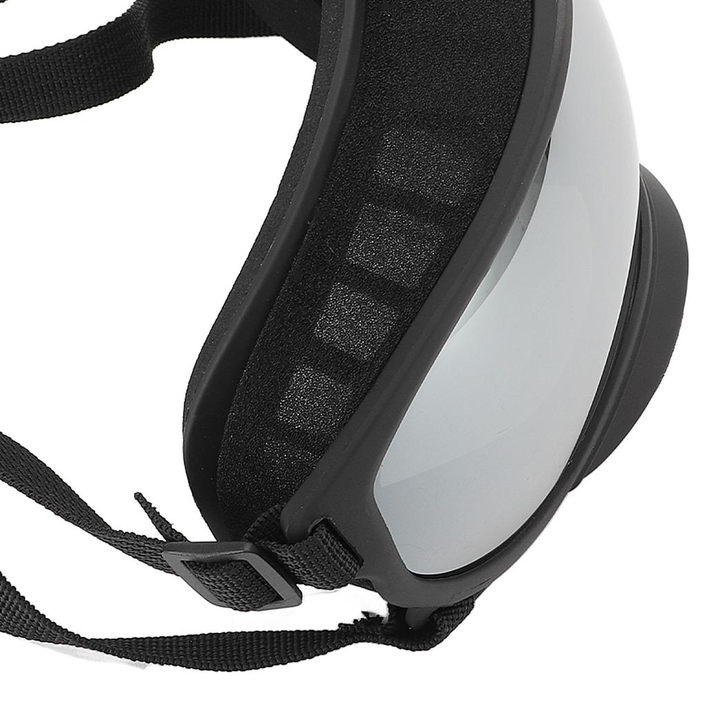 Dog Goggles Anti UV Strong Impact Resistance Adjustable Elastic Large Breed Dog Goggles Pet Sunglasses Silver Eyeglass