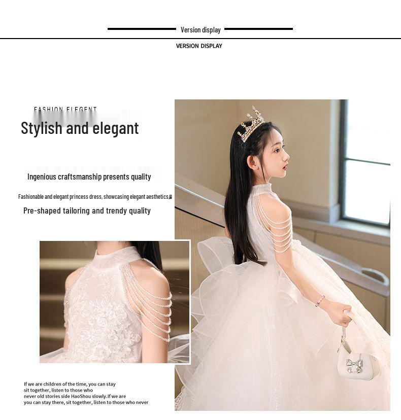 Girls' Princess Dress: Elegant Flower Girl and Birthday Gown for Special Occasions