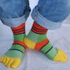 Long Tube Thick Trendy Split-toed Socks Cotton Five Finger Socks Middle Tube Hosiery Man Socks