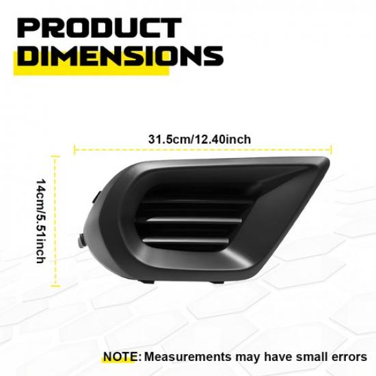 Fog Light Cover For 2014-16 Subaru Forester Front Right Textured Black SU1039104