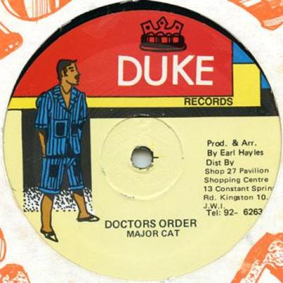 12inch Record MAJOR CAT - Doctors Order / (Dancehall Mix) Duke 1994 Jamaica Reggae, Ska & Dub