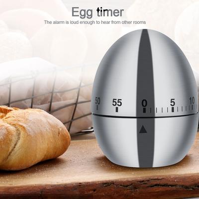 1 Stück Kreativer Küchen Mechanischer Timer Edelstahl Eieruhr 60 Minuten Studenten Timing Backen Koch Erinnerung