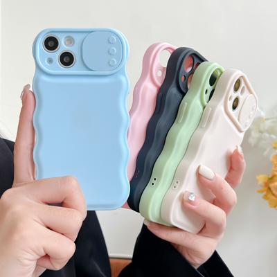Push The Window Wave Candy Color Phone Case For Iphone 13 Pro Max 11 12 11pro 12pro 13pro X Xr Xs Camera Lens Protective Covers