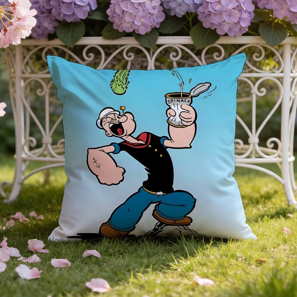 P-Popeye the S-Sailor Cushion Cover Home & Car Dual-Scene Pillow Cover: Reversible for Premium Comfort