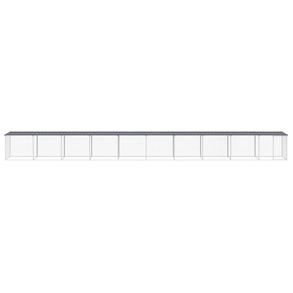 Vidaxl Chicken Coop, With Roof, Anthracite, 1003X98X90 Cm, Steel
