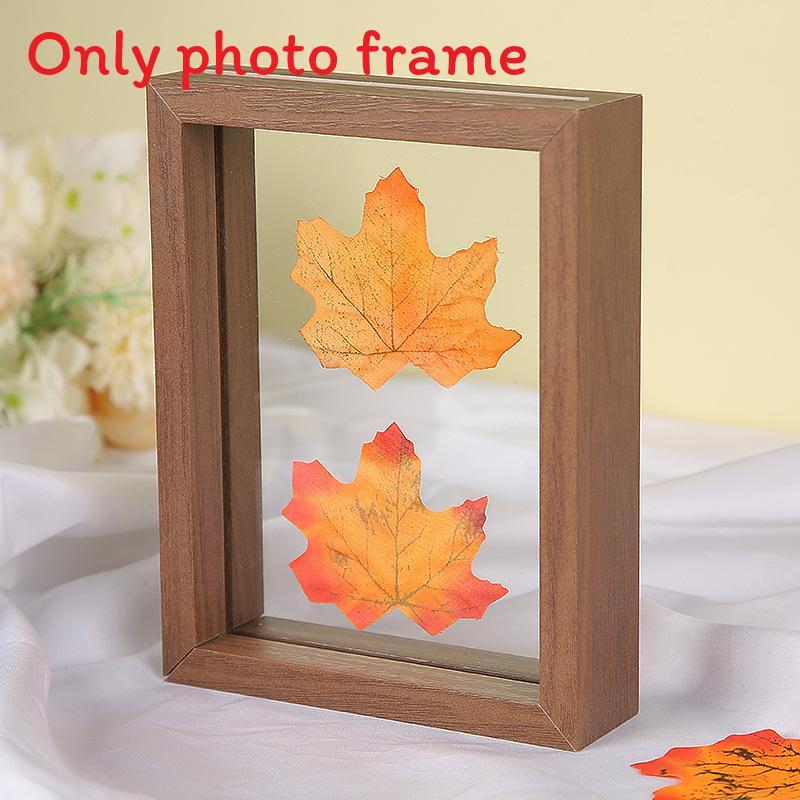 Wooden Doublesided Glass Photo Frame For A4 Herb Leaf Specimen Diy Art Display For Home Decor