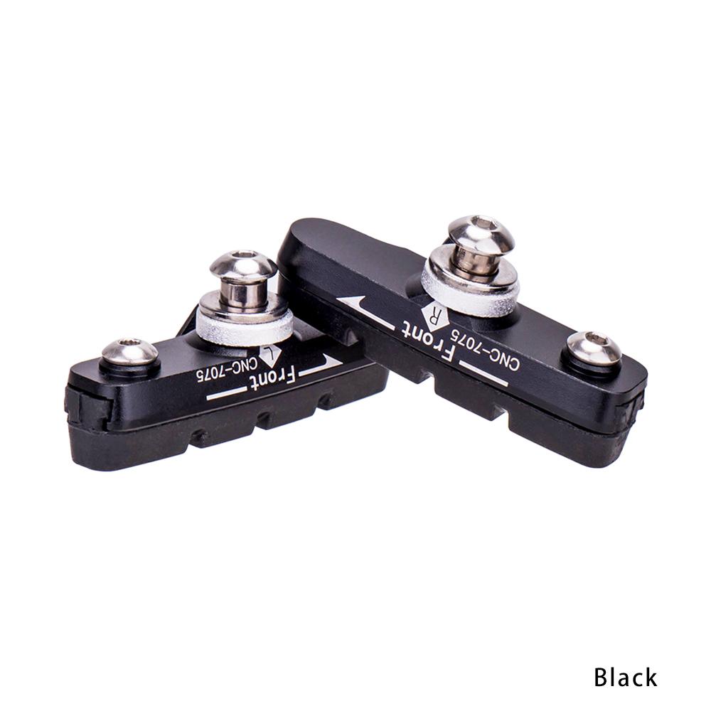 ZTTO Road Bike Caliper Brake Pads Replaceable Rubber CNC Aluminum Shell 1Pair Block Lightweight Braking Shoes For Carbon Part