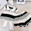 Girls Summer Striped Collar Vest And Shorts Set Kids Casual Two Piece Outfit Beach Playwear