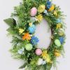 Easters Door Wreath with Artificial Flower and Eggs Delicate Easters Wreath with Faux Flower and Eggs for Holiday