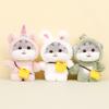 Cute Cat Plush Toy Keychain Fluffy Bunny Transformable Small Kitty Bag Accessory