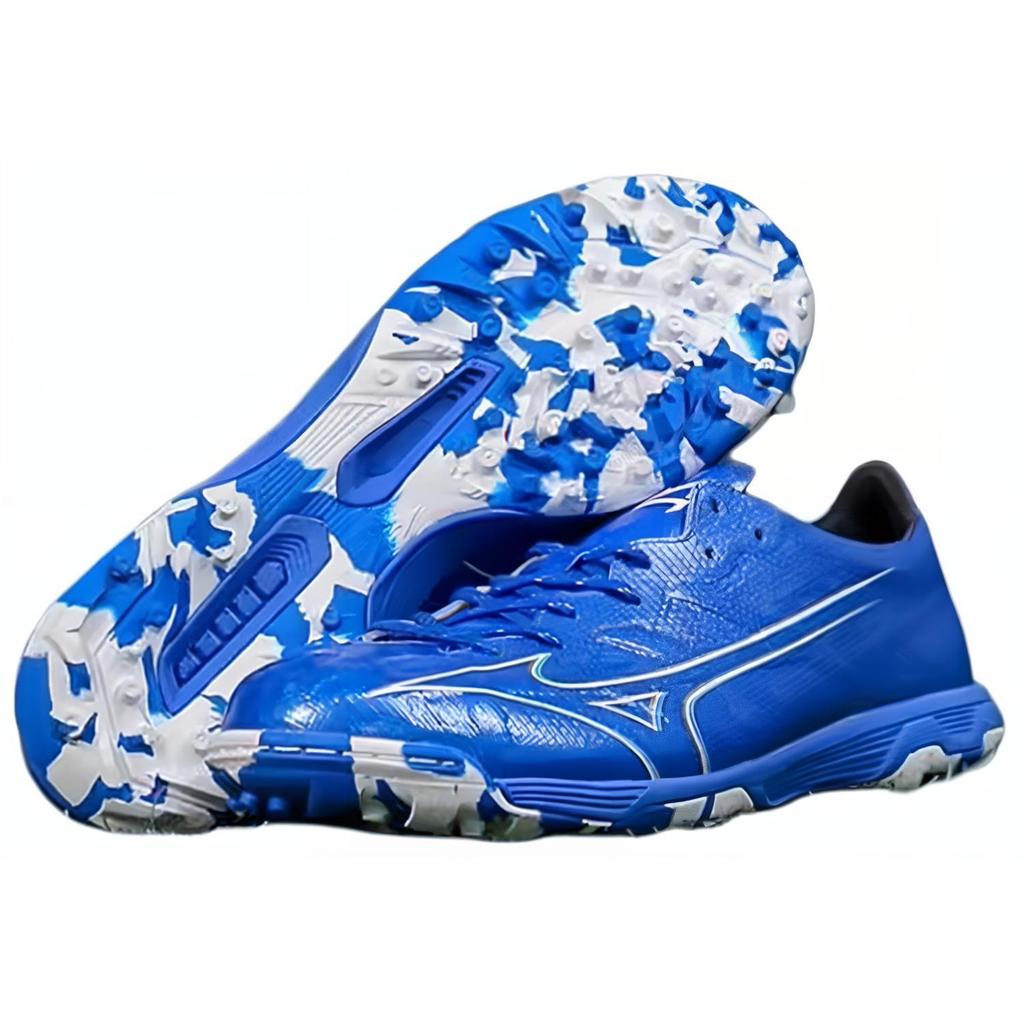 Mizuno Alpha Comfortable Sports TF (Rubber Studs) Artificial Turf Breathable Football Shoes Men Football Shoes Blue P1GD246227