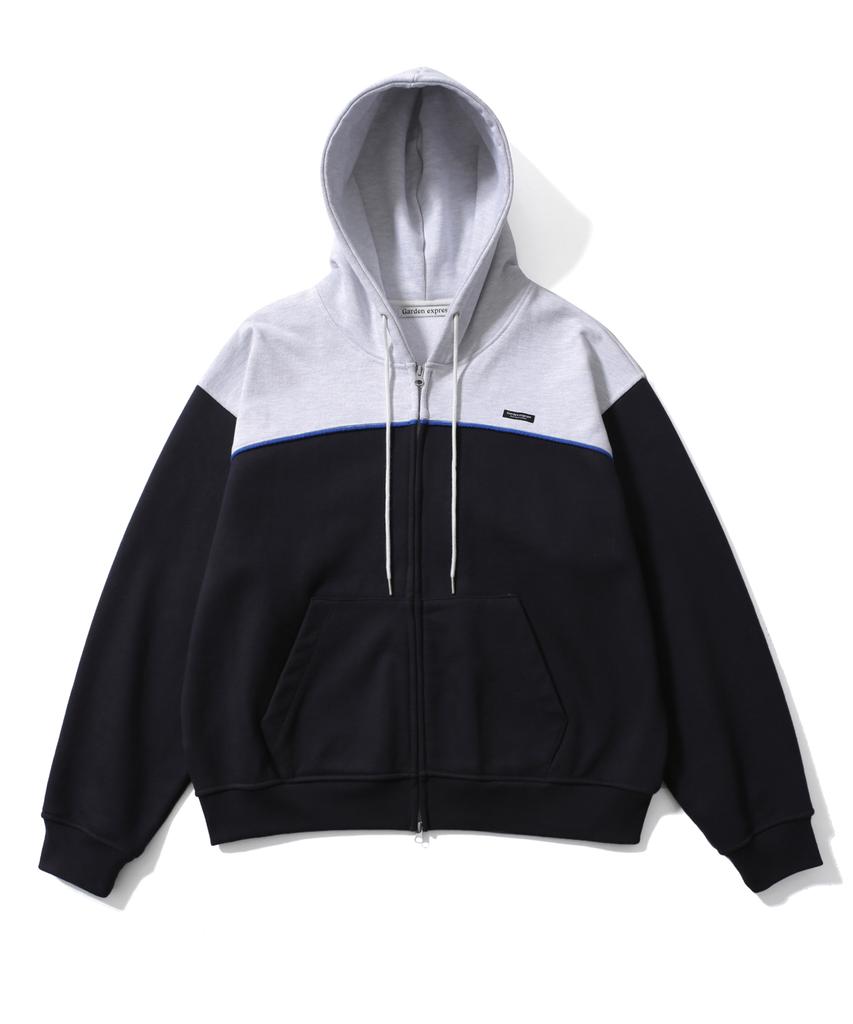 Garden Express Color Block Hood Zip-Up (Navy)