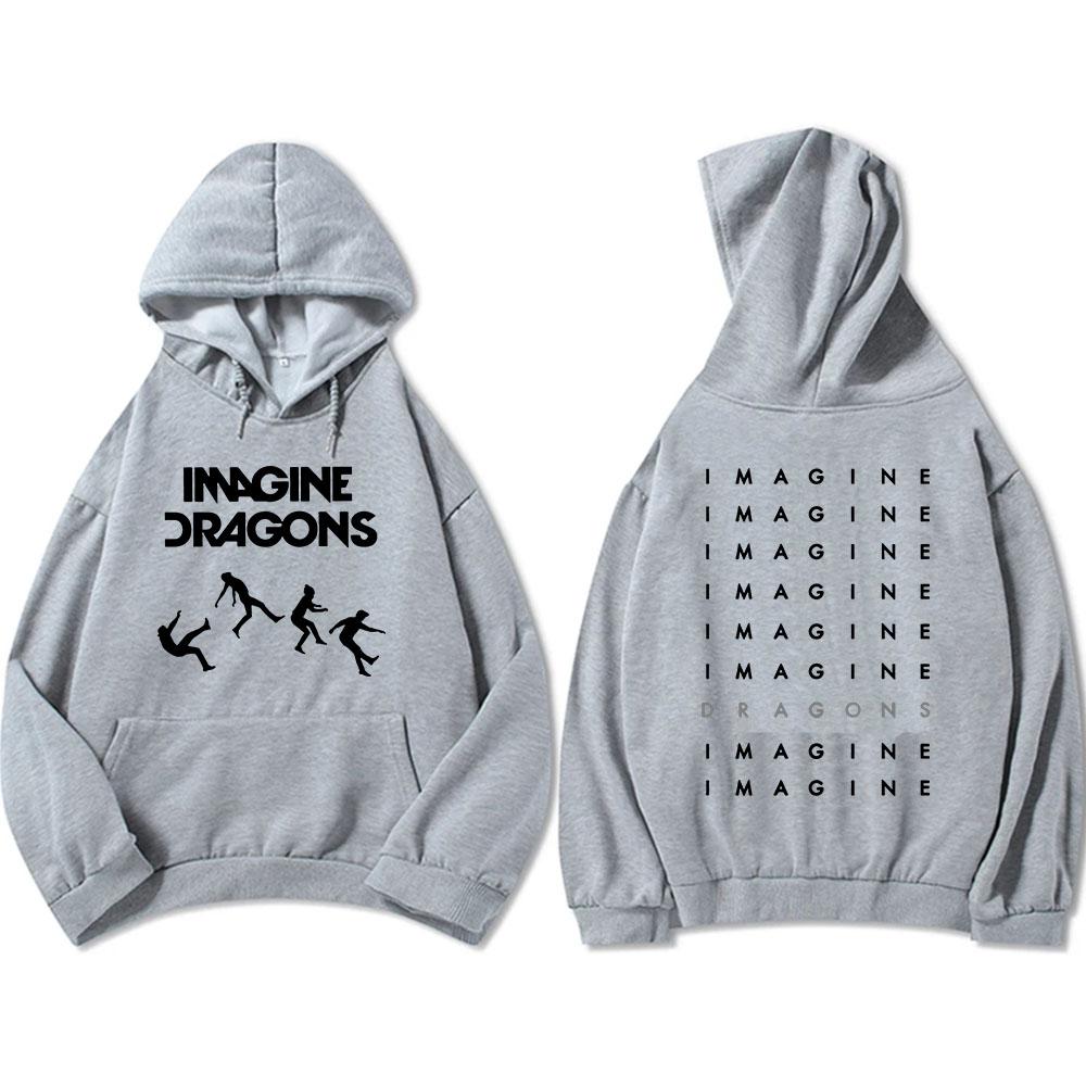 Streetwear Unisex Loom Tour 2026 Imagine Dragons Long Sleeve Winter Sweatshirts Oversized Hooded Pocket Female Male Clothes