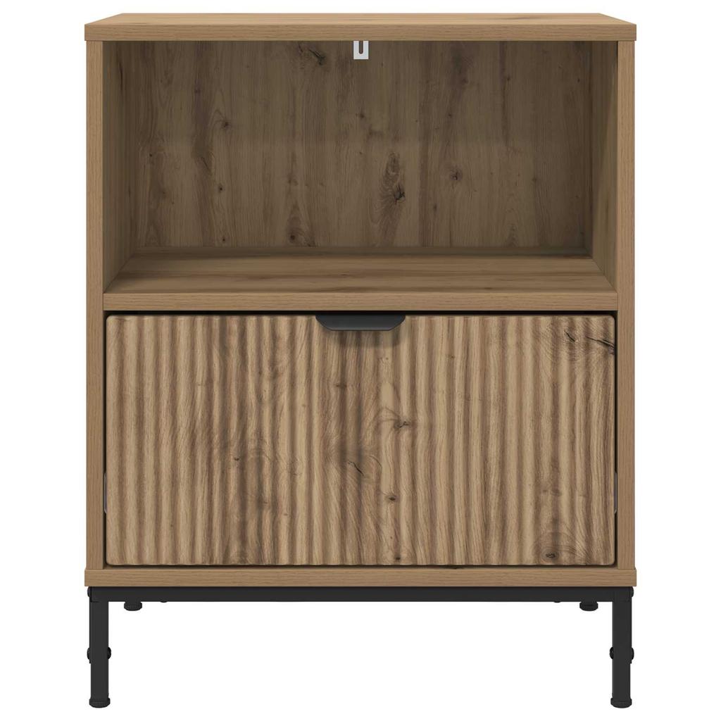 Nightstand Set of 2 Artisan Oak Finish 49 x 36 x 61 cm Engineered Wood