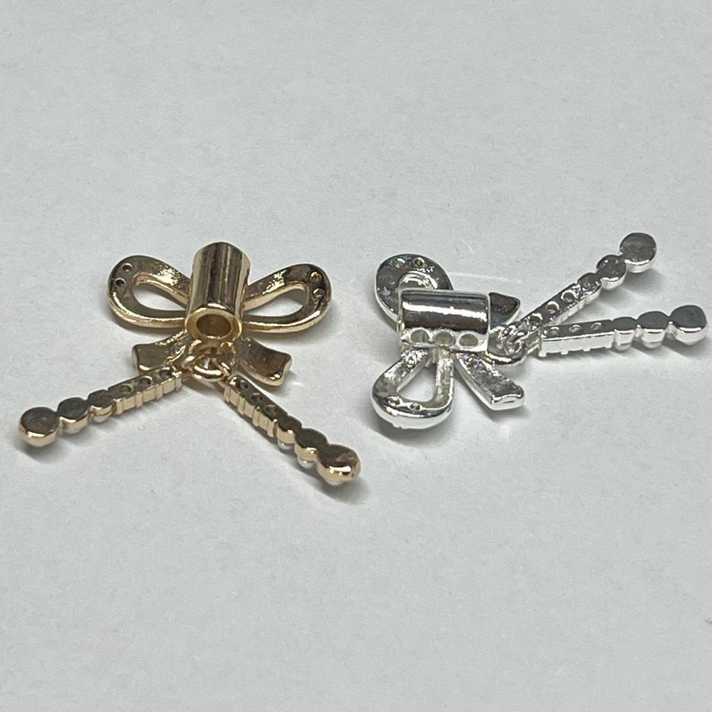 High Color Retention Pearl Bead Bow Pendant for DIY Handmade Accessories