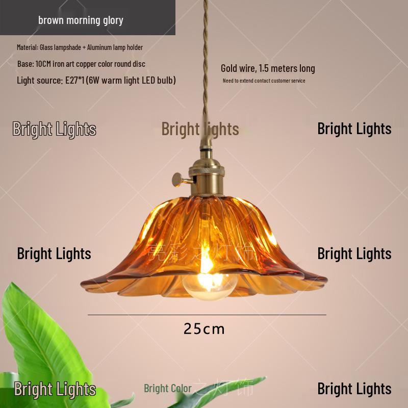 Nordic Minimalist Glass Lotus Leaf Pendant Light for Entryway, Balcony, or Bedside.