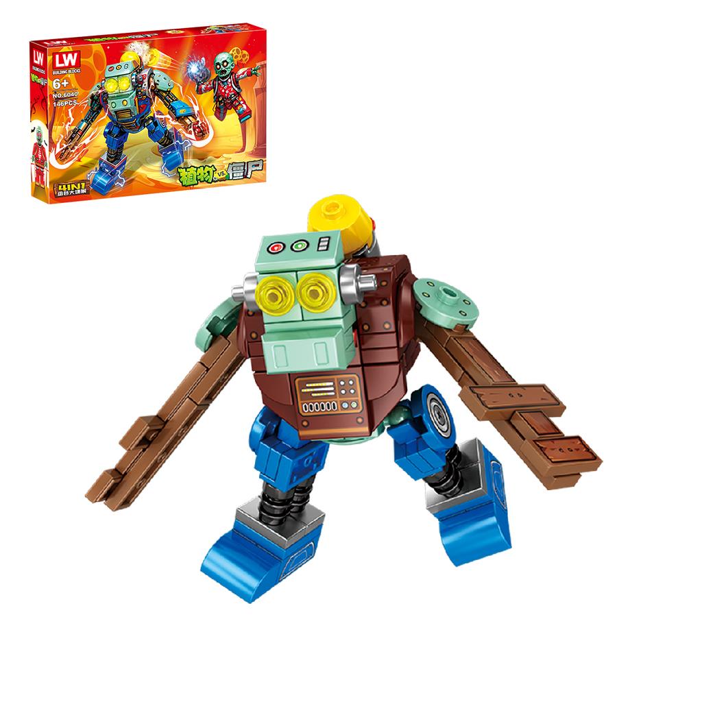 Non-Toxic Plants Vs Zombies Game Building Blocks Toy Pvz Replanted Edition Figure Diy Creative Bricks Toy Gift For Children Kids Blind Box