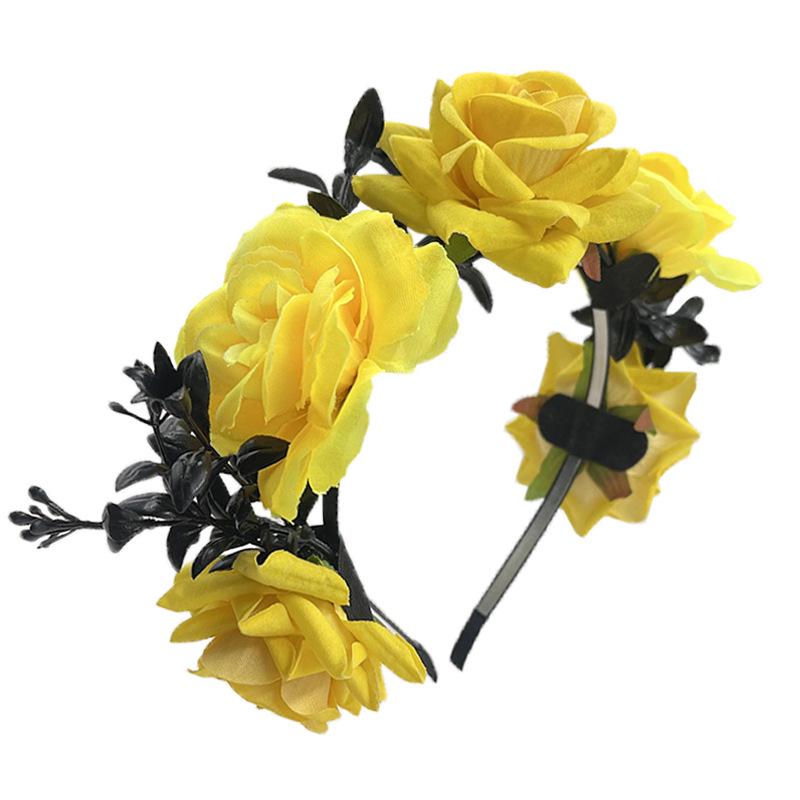 Halloween Flower Headband with Spider for Cosplay or Makeup Party