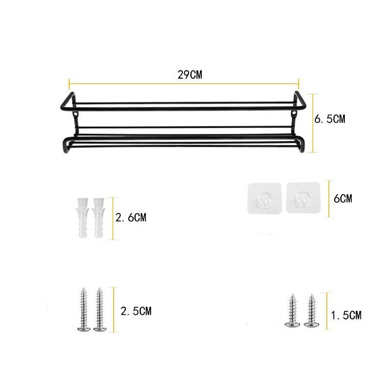 

Perforated Non 1pcs Metal Kitchen Shelf For Minimalist Wall Mounted Home Storage